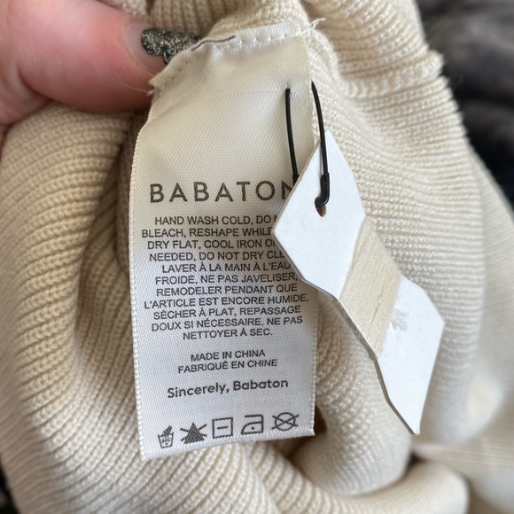 Babaton Chase midi knit ribbed sweater tank Dress - Shade Birch - Picture 5 of 6